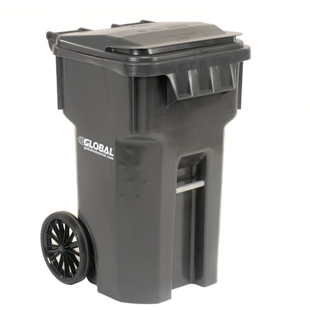 Otto Mobile Heavy Duty Trash Container, 65 Gallon, Gray 6955050F-B43